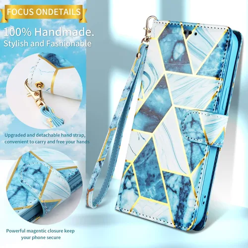 Miniatura 5 de Asuwish Funda compatible con iPhone 13 de 6.1 pulgadas y protector de pantalla de vidrio templado, tarjetero de cuero con función atril para iPhone