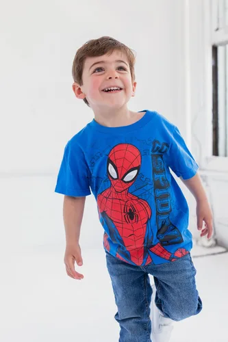 Miniatura 4 de Marvel Spider-Man - Paquete de 4 camisetas sin botones para niños pequeños a grandes