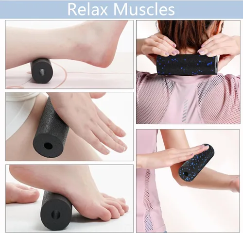 Miniatura 5 de Mini rodillo de espuma extra – Rodillo de masaje de alta densidad, rodillo de yoga extra pequeño para terapia física, liberación miofascial, tejido