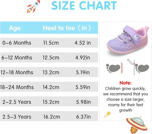 Miniatura 2 de FEETCITY Zapatillas de bebé para niños y niñas, zapatos de primera caminata, zapatos de cuna para recién nacidos, zapatos de meter
