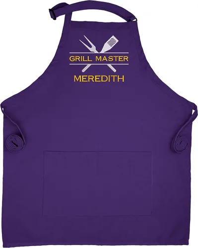Miniatura 4 de Grill Master Custom Apron With Pockets Embroidered BBQ Apron For Men