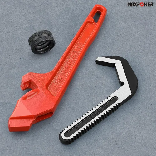 Miniatura 4 de MAXPOWER Llave hexagonal ajustable de 12 pulgadas, roja, de hierro fundido