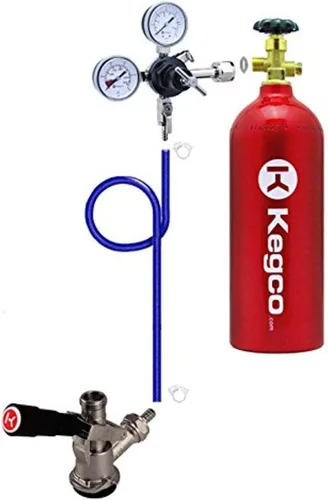 Kegco DDK - Kit de grifo de barril de extracción directa, 5 libras, color plateado Grage comercial estándar