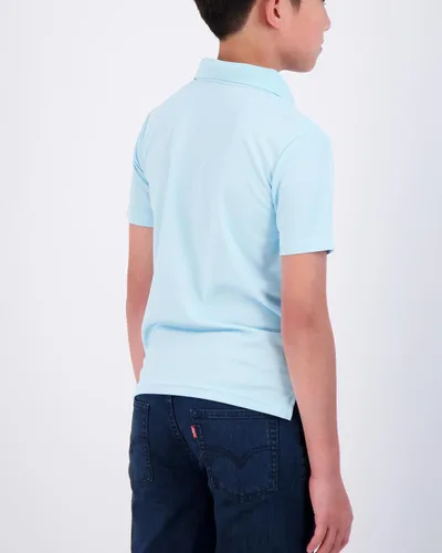 Miniatura 4 de Real Essentials Paquete de 3 Polo de manga corta para niño, uniforme escolar, rendimiento activo, golf (de 4 a 16 años)