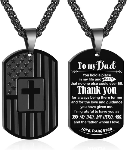 Miniatura 9 de Zocomi Rellenos de Media Navideña Regalo de Navidad - Para Mi Hijo Papá Hermano Marido Nieto Abuelo Novio Hombre Etiqueta de Perro Cruz Collar