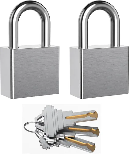 Miniatura 9 de AST Candado de acero inoxidable mejorado con cilindro de alta seguridad y 3 llaves de latón, candado de 1-9/16 pulgadas de ancho