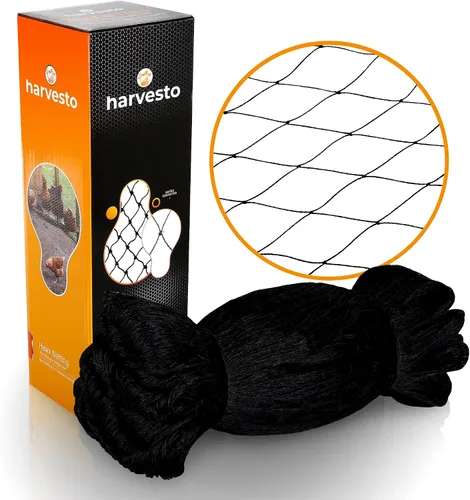 Harvesto Red para pájaros resistente para gallineros y corridas, malla de red para árboles y jardín de 1-1/2 pulgadas, mantiene alejados a halcones,