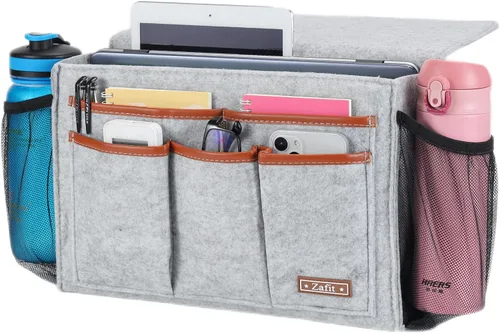 Miniatura 14 de Zafit Organizador de mesita de noche, organizador de almacenamiento de mesita de noche, organizador de mesita de noche, organizador para revistas