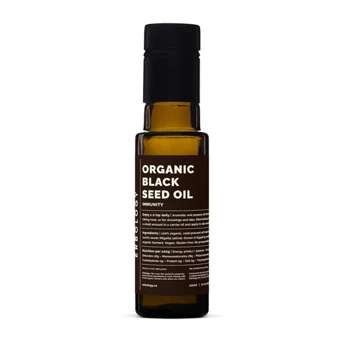 Erbology Aceite orgánico de semillas negras de 3.4 onzas líquidas, Nigella Sativa, prensado en frío, más del 2.5% de timoquinona, apoya la salud