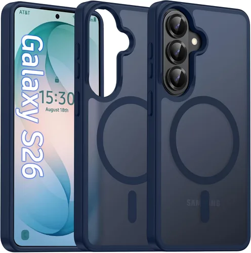 Miniatura 78 de Oterkin Funda magnética para Samsung Galaxy S24 Ultra mate, funda para teléfono S24 Ultra compatible con MagSafe, esmerilada, translúcida, a prueba