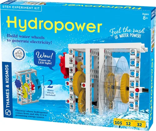 Thames & Kosmos Kit de ciencia hidroeléctrica | 12 experimentos de tallo | Aprenda sobre energías alternativas y renovables, ciencias ambientales |