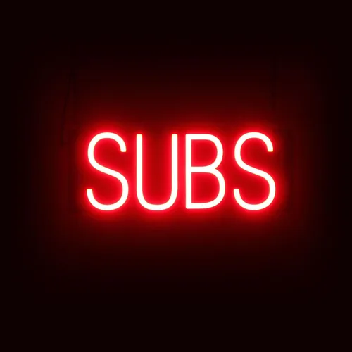Miniatura 24 de SpellBrite DELI Sign Letrero relacionado con delicatessen con aspecto neón, fuente de luz LED azul 13.4 x 6.3 pulgadas