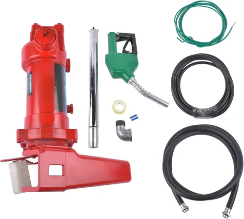Miniatura 9 de Bomba de transferencia de combustible de 15GPM 12 V CC, fusible de 50 amperios con kit de boquilla, para gas, diésel, queroseno, bomba eléctrica