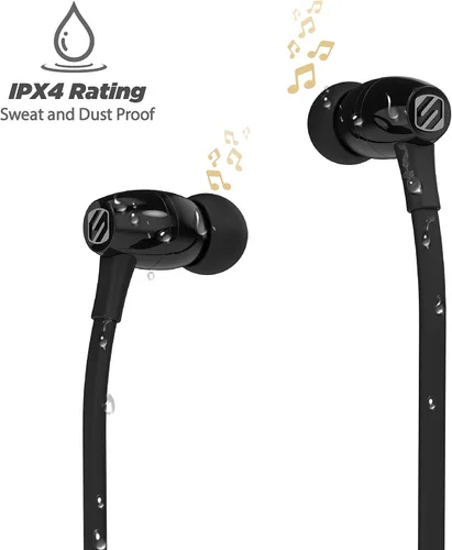 Miniatura 3 de Scosche BT102 Auriculares inalámbricos Bluetooth recargables con micrófono en línea, botones de control de música y almohadillas aislantes de ruido