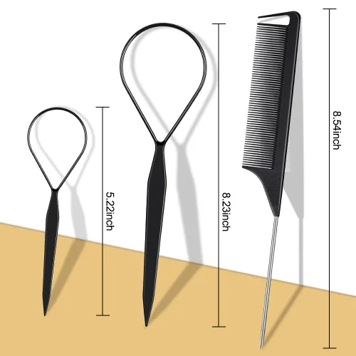 Miniatura 6 de TsMADDTs - Lazos para el cabello para mujer, 30 lazos de algodón sin costuras para cabello grueso, 500 bandas elásticas transparentes, 2