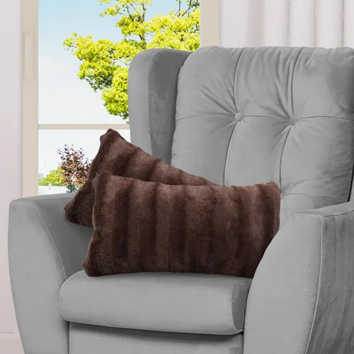 Cheer Collection Almohadas Decorativas de Piel Sintética - Almohadas Decorativas para Sofá, Almohadas Decorativas para Cama, Almohadas de Acento