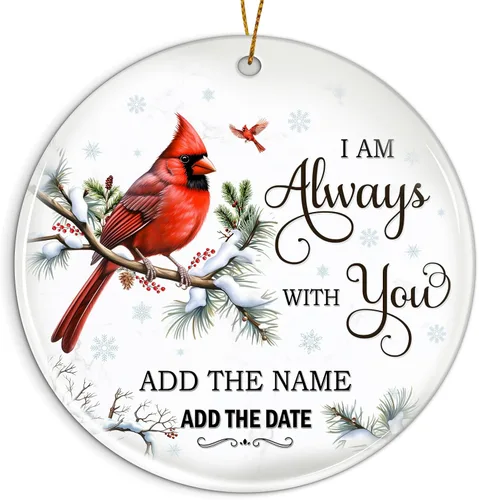 Miniatura 13 de Adorno personalizado para la primera Navidad del bebé 2025 con nombre personalizado, lindo oso en la luna, adornos redondos, regalo de primer