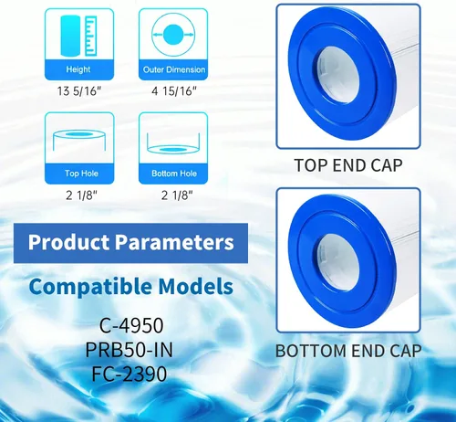 Miniatura 4 de CLARIFY Filtro de piscina y spa reemplaza a Unicel C-4950, Pleatco PRB50-IN, Guardian 413-212-02, Filbur FC-2390, 373045, 03FIL1600, 17-2380