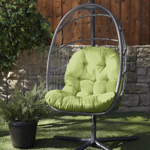 Mozaic Home Cojín para Silla de Huevo Verde Manzana 44 x 27 x 4 pulgadas