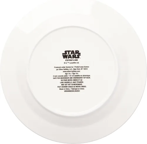 Miniatura 8 de Silver Buffalo Star Wars The Mandalorian and The Child Baby Yoda Grogu - Juego de 4 platos de cerámica con borde de 8 pulgadas El mandaloriano
