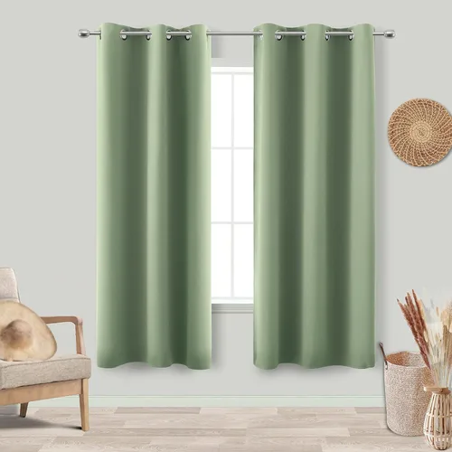 Miniatura 69 de Cortinas opacas de 72 pulgadas extra anchas para dormitorio, puerta corrediza de vidrio y patio, 2 paneles con ojales para oscurecer ventana grande