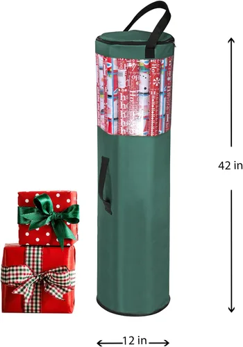 Miniatura 2 de Bolsa de almacenamiento de papel de regalo, organizador de papel de regalo debajo de la cama para almacenar múltiples rollos de papel de regalo