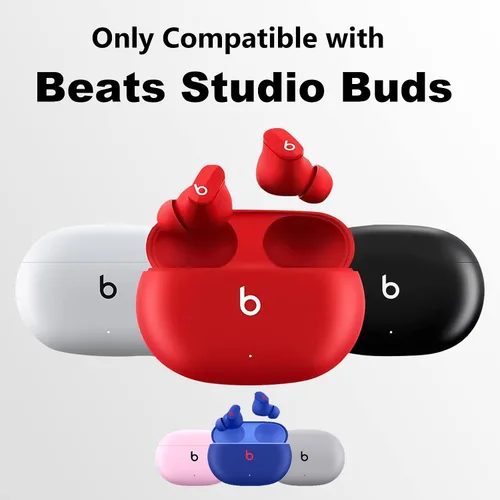 Miniatura 2 de Wonhibo Bonita funda para auriculares Beats Studio Buds, funda protectora de silicona compatible con auriculares Beats Studio (gato)