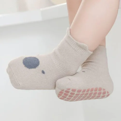 Miniatura 3 de Calcetines tobilleros antideslizantes para bebés con agarres, calcetines de algodón antideslizantes para bebés, niñas y niños