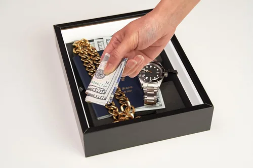 Miniatura 3 de Marco de fotos seguro para desviación: mini caja fuerte con compartimento secreto oculto para almacenar tu dinero, efectivo, joyas o hierbas.