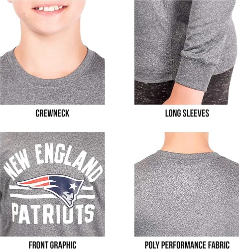 Miniatura 4 de Ultra Game Youth NFL - Camiseta de manga larga oficial de la NFL para jóvenes