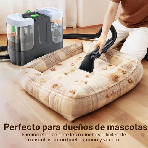 Miniatura 4 de Limpiador portátil de alfombras y tapicería, máquina de limpieza de alfombras de 18 Kpa para eliminación profunda de manchas, limpiador de manchas