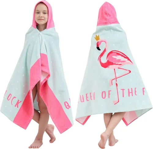 Miniatura 20 de Toallas de baño para niños, toallas para niños y niñas con capucha para playa, baño, piscina, toallas de natación de 30 × 50 PULGADAS de gran Alce