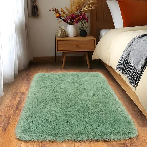 Miniatura 42 de Alfombras de Pasillo para Dormitorio 2x6 pies Alfombras de Pasillo para Pasillos Antideslizantes Suaves de Pelo Largo Alfombra de Cabecera, Alfombra