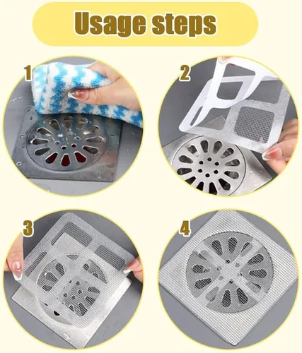 Miniatura 2 de 2025 Pegatinas de Drenaje de Pelo Desechables Mejoradas, Funda Desechable para Drenaje de Ducha con Captador de Pelo, Protector de Drenaje de Baño