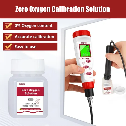 Miniatura 3 de Accesorios para medidor de oxígeno disuelto, solución de calibración para medidor de oxígeno disuelto solución electrolítica solución de membrana