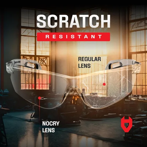 Miniatura 6 de NoCry Anteojos de seguridad ANSI Z87.1 con revestimiento resistente a los arañazos, gafas de seguridad antiniebla, gafas de seguridad transparentes