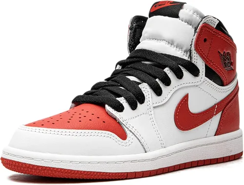 Miniatura 4 de Little Kid's Jordan 1 Retro High OG Heritage WhtUniv Red-Blk (AQ2664 161)