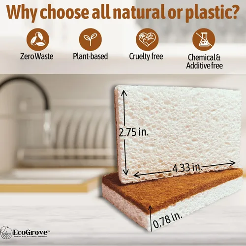 Miniatura 6 de Esponja natural de lufa multipaquete, 100% exfoliante y limpiador a base de plantas, luffa ecológica biodegradable para ducha, platos, fabricación