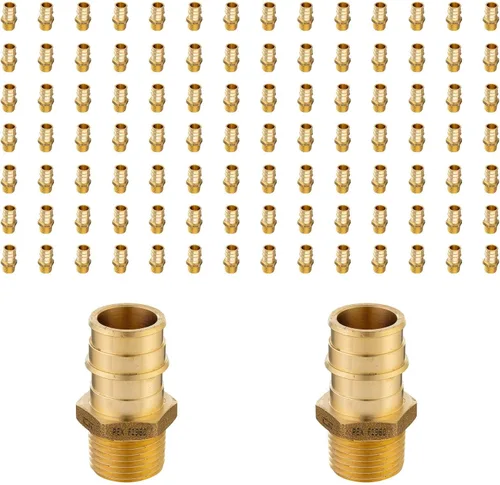 Miniatura 18 de Paquete de 2 accesorios de expansión Niikappu Pex-A, adaptador de flujo completo NPT hembra de 1 pulgada Pex-A x 1 pulgada, accesorio de tubería