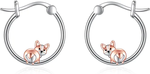 Miniatura 33 de VONALA Bonitos aretes de aro de plata de ley 925, regalos de cumpleaños para mujer