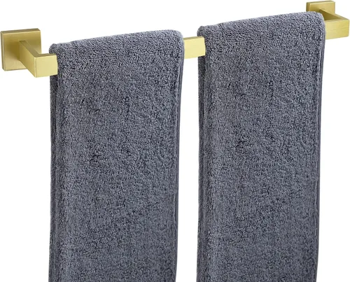 Miniatura 15 de Nolimas Toallero de baño negro mate, barras individuales, barra de toallero, barra clásica de acero inoxidable montado en la pared, toallero