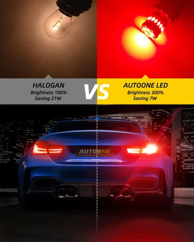 Miniatura 3 de AUTOONE 1156 bombillas LED para luz de freno, 300% más brillantes BA15S 7506 1003 1141 P21W, bombillas LED de reemplazo de color rojo brillante