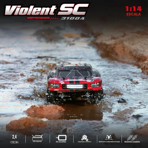 Miniatura 5 de HAIBOXING 3100A 4X4 Off-Road Camión de carrera corta RC sin escobillas, auto RC rápido a escala 1:14, velocidad máxima de 26.1 mi/h