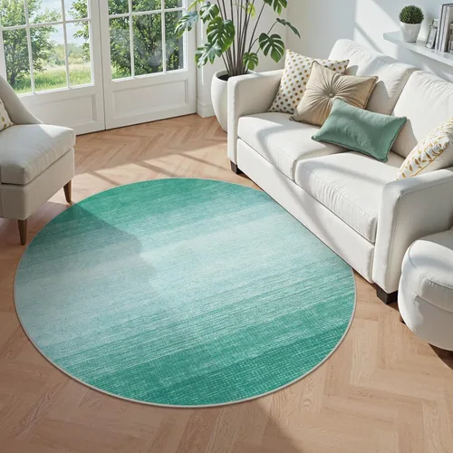 Miniatura 47 de Wonnitar Alfombra rosa lavable de 2 x 6 pies, moderna alfombra de pasillo de baño en degradé, contemporáneo, antideslizante, alfombra degradada