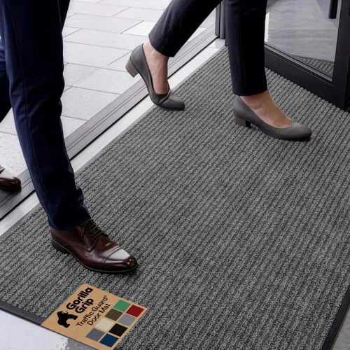Miniatura 20 de GORILLA GRIP Tapete impermeable para puerta de protección de tráfico, tapetes de entrada resistentes, respaldo fuerte, alfombras comerciales
