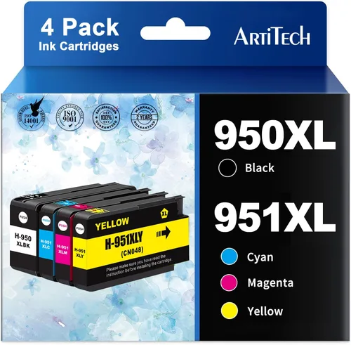 Paquete combinado de cartuchos de tinta 950XL y 951XL compatibles con HP 950 XL 951 XL de alto rendimiento con impresoras HP OfficeJet Pro 8600 8610