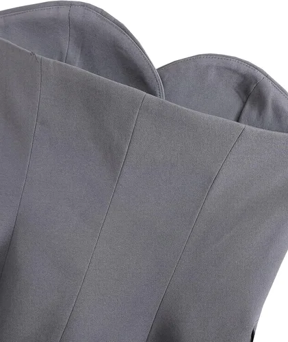 Miniatura 4 de Lerzykoy - Chaleco de traje sin tirantes para mujer, con botones frontales, chaleco formal con bolsillos