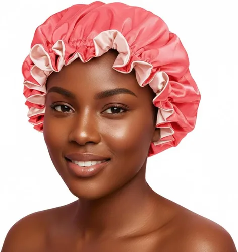 Miniatura 22 de Gorro de pelo para dormir, gorro de noche con clip ajustable, gorro reversible para el cabello para mujer, gorro de satén de seda