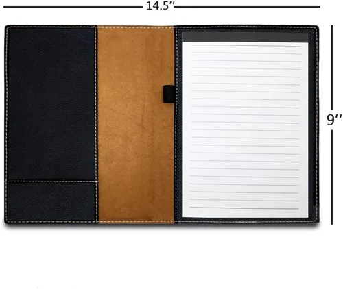 Miniatura 3 de Bloc de notas pequeño de 7 x 9 pulgadas, enfermera practicante NP, grabado personalizado incluido (negro con plata)