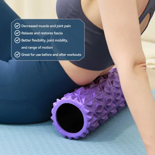 Miniatura 4 de Rodillo de espuma, masajeador de tejido profundo de 15 pulgadas para masaje muscular, liberación de puntos gatillo miofascial, ejercicio, yoga